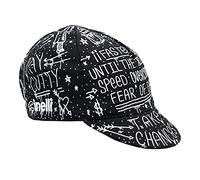Cinelli Colección Rider CHAS Christiansen Gorra de Ciclismo, Negro/Blanco, Talla única Unisex Adulto