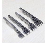 cineman Punzones Herramientas de Cuero Piel Perforadora Hacer Agujeros Puntadas de Costura Leather Craft DIY Tools 4Pzas Cuero Perforadoras Punzones, 3-6mm 1+2+4+6 Dientes