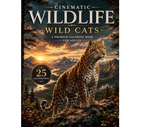 Cinematic Wildlife: Wild Cats Coloring Book for Adults: 25 Detailed Wildlife Illustrations Featuring Majestic Big Cats in Stunning Natural Landscapes for Relaxation and Stress Relief