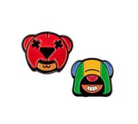 Cinereplicas Brawl Stars - Juego de 2 Pin's Nita & Leon - Accesorios para sombreros, bolsos, chaquetas - 2 × 2,5 cm - Licencia oficial