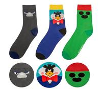 Cinereplicas Brawl Stars - Set de 3 pares de calcetines - Spike, Corbac, Mr.P - Talla única EU 35-45 - Licencia oficial