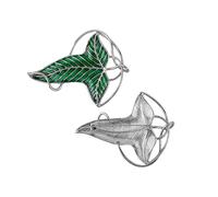 Cinereplicas El Señor de los Anillos - Broche Hoja de Lorien - 6.7 * 5cm - Licencia Oficial