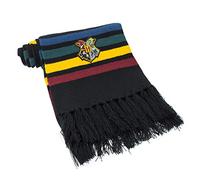 Cinereplicas - Harry Potter - Bufanda - Ultra Suave - Licencia Oficial - Hogwarts - 190 cm - Negro Con Rayas Rojas, Amarillas, Verde y Azul