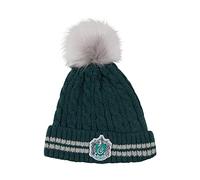 Cinereplicas Harry Potter - Gorro con Pompón - Licencia Oficial - Casa Slytherin - Verde y Gris