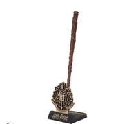 Cinereplicas Harry Potter - Pluma varita mágica Hermione Granger con soporte y lenticular marcapáginas - Licencia Oficial