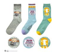 Cinereplicas harry potter - set de 3 pares calcetines dobby talla Úni