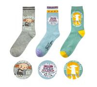 Cinereplicas Harry Potter - Set de 3 pares calcetines Dobby Talla Únicar - Licencia Oficial