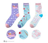 Cinereplicas Harry Potter - Set de 3 pares calcetines Luna Lovegood Talla Única - Licencia Oficial