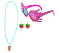 Cinereplicas Harry Potter - Trío de réplicas de accesorios Luna Lovegood con Spectrespecs, aretes rábano y collar de corcho - Licencia Oficial