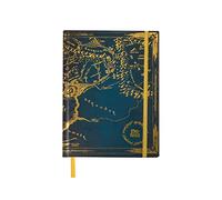 Cinereplicas Il Signore degli Anelli - Taccuino con copertina rigida della Terra di Mezzo con mappa pieghevole 160p 14,5 * 21cm - Licenza ufficiale