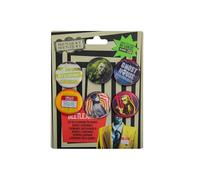 Cinereplicas Juego De 6 Insignias Lenticulares Beetlejuice Multicolor 3,9 Cm De Diámetro Licencia Oficial