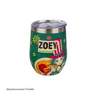 Taza de viaje isotermica cinereplicas kpop demon hunters zoey hamburger