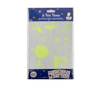 Cinereplicas Le Petit Prince - Set de pegatinas fosforescentes - 152 pegatinas - para cuadernos, ordenadores, paredes, techos - Licencia oficial