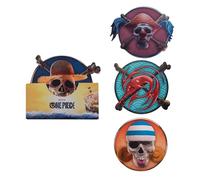 Cinereplicas – Juego de 4 posavasos One Piece #1 – Personajes 1 – Licencia oficial