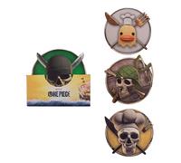 Cinereplicas - Set de 4 posavasos One Piece - Personajes 2 - Licencia oficial