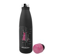Cinereplicas Squid Game - Young-hee Blueprint Botella de agua de acero inoxidable aislada negra de 500 ml - Licencia oficial