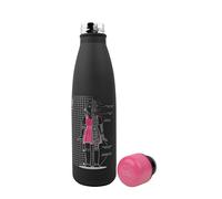 Cinereplicas Squid Game - Young-hee Blueprint Botella de agua de acero inoxidable aislada negra de 500 ml - Licencia oficial