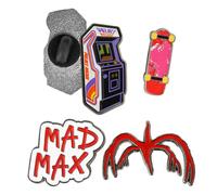Cinereplicas Stranger Things - Set di 4 spille Stranger Things Stagione 2-3cm - Licenza ufficiale