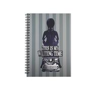 Cinereplicas Wednesday - Cuaderno con espiral This is my writing time morado 14.5 * 21cm 120p- Licencia oficial