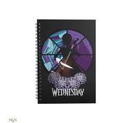 Cinereplicas Wednesday - Cuaderno Merlina Addams con Violonchelo 14.5 * 21cm 120p - Licencia oficial