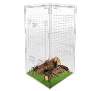 Cinero De Araña Saltando, Recinto Transparente De Tarántula Acrílica, Caja De Alimentación De Reptiles con Orificios De Ventilación, Caja De Reptil De Reptiles Multipropilados para Orar Lagartos