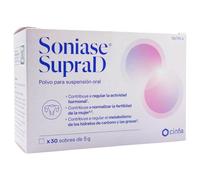 Cinfa Soniase Supra D 30 Sobres - Suplemento Fertilidad y Preconcepción Mujer - Con Myo-Inositol, D-Chiro-Inositol, Resveratrol, Ácido Fólico y Vitamina D - Regula Ciclo y SOP - Calidad Ovocitaria