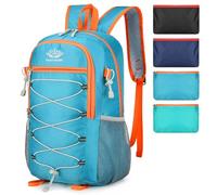 CINGHI LUSSO 25L Mochila de viaje Mochila plegable para hombres Mujeres Mochila para viajar Camping Senderismo Bolsa al aire libre Pequeñas mochilas Mochila impermeable Ultraligero (Azul)