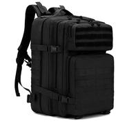 CINGHI LUSSO Mochila Militar 45L Mochila Tactica Mochila Hombre Mochila Viaje Mochilas Escolares Deporte Hombre Senderismo Supervivencia（Negro）