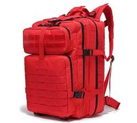 CINGHI LUSSO Mochila Militar Mochila Viaje Mochila Hombre 45L Mochila Tactica Mochilas Supervivencia Gran Capacidad Mochilas Senderismo (Rojo)