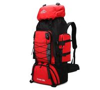 CINGHI LUSSO Senderismo Mochila 90L Mochila para Hombres Mujeres Mochila Impermeable para Viajar Grande Camping Senderismo Bolsas Daypack al aire libre Viaje Mochila (Rojo)