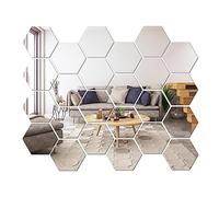 CINGHIA Espejo Adhesivo Pared,24 Piezas Espejos Decorativos de Pared,Espejos Adhesivos de Pared,Pegatinas Espejo Acrílico,Espejo Decorativo Pared,Espejo Pegatina,Espejo Pared Decorativo