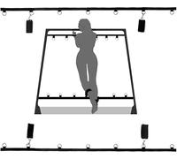 Cinghia in nylon nero per yoga, pilates, fitness, polsini regolabili, cinghia regolabile