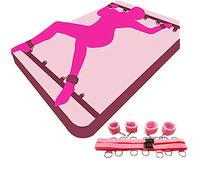 Cinghia per yoga in nylon rosa con chiusure a fibbia multiple, adatta per letti extra-larghi, misura regolabile