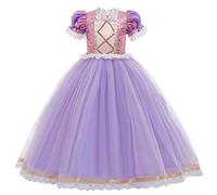 CinheyU Disfraz de Princesa Rapunzel para Niñas Vestidos de Sofia Cumpleaños Boda Fiesta Navidad Ceremonia Carnaval Halloween Cosplay Vestir 6-7 años