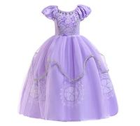 CinheyU Disfraz de Princesa Rapunzel para Niñas Vestidos de Sofia Cumpleaños Boda Fiesta Navidad Ceremonia Carnaval Halloween Cosplay Vestir 8-9 años