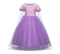 CinheyU Disfraz de Princesa Rapunzel para Niñas Vestidos de Sofia Cumpleaños Boda Fiesta Navidad Ceremonia Carnaval Halloween Cosplay Vestir 5-6 años
