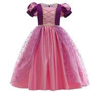 CinheyU Disfraz de Princesa Rapunzel para Niñas Vestidos de Sofia Cumpleaños Boda Fiesta Navidad Ceremonia Carnaval Halloween Cosplay Vestir 9-10 años