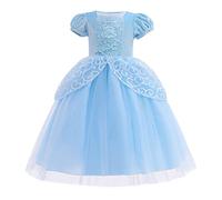 CinheyU Niñas Traje de Carnaval Disfraz de Cenicienta Princesa Cumpleaños Boda Fiesta Navidad Ceremonia Halloween Cosplay Vestidos de Cinderella 3-4 años