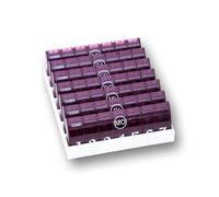 CINIBOX Dispensador de medicamentos Burdeos - Pastillero inteligente para 7 días con aplicación - Planificación y control - Ideal para personas mayores - Pastillero semanal, caja de medicamentos