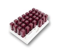 CINIBOX® Dispensador de medicamentos MINI+ morado burdeos - Pastillero de 1 mes con 31 compartimentos, 3 tiempos de administración y divisor de pastillas - Ideal para personas mayores - Pastillero