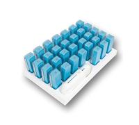 CINIBOX® Dispensador de medicamentos MINI+ turquesa claro - Pastillero de 1 mes con 31 compartimentos, 3 tiempos de administración y divisor de pastillas - Ideal para personas mayores - Pastillero