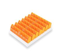 CINIBOX VIDA 7 - Pastillero para 7 días, amarillo melón, pastillero y caja de medicamentos con 7 compartimentos cada uno, fácil de abrir y cerrar de forma segura, sin BPA y apto para alimentos