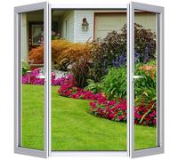 Cinkee 1 Pcs Mosquitera para Ventana 250x150cm, Malla de Mosquitera Ajustable DIY para Ventanas Puertas y Patios,Sin Taladrar, Autoadhesiva-Nero