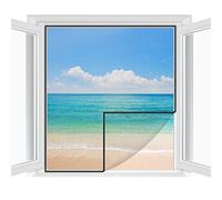 Cinkee 2 Pcs Mosquitera para Ventana 250x155cm, Malla de Mosquitera Ajustable DIY para Ventanas Puertas y Patios,Sin Taladrar, Autoadhesiva-Blanco