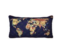 Cinnamon Spice World Map Decorative Pillow