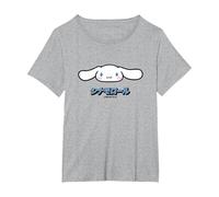Cinnamoroll Sanrio Character Diseño clásico de Japón Camiseta, Mujer Tallas Grandes, Gris Jaspeado, 5XL Grande