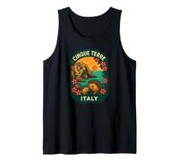 Cinque Terre Italy - Insignia Costera de la Familia de erizos Camiseta sin Mangas