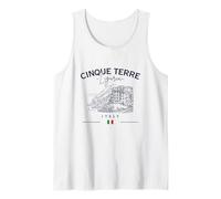 Cinque Terre Liguria Bandera Italiana Italia Riviera Camiseta sin Mangas