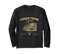 Cinque Terre Liguria Bandera Italiana Italia Riviera Manga Larga