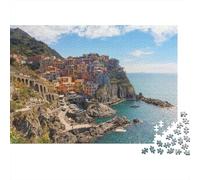Cinque Terre Puzzles 1000 Piezas Material Reciclado Coastal Village Puzzle for Chicos y Chicas Divertido Regalo & Activity for Home Ideal for Niño‘s Regalo de Cumpleaños 52x38cm/1000pcs